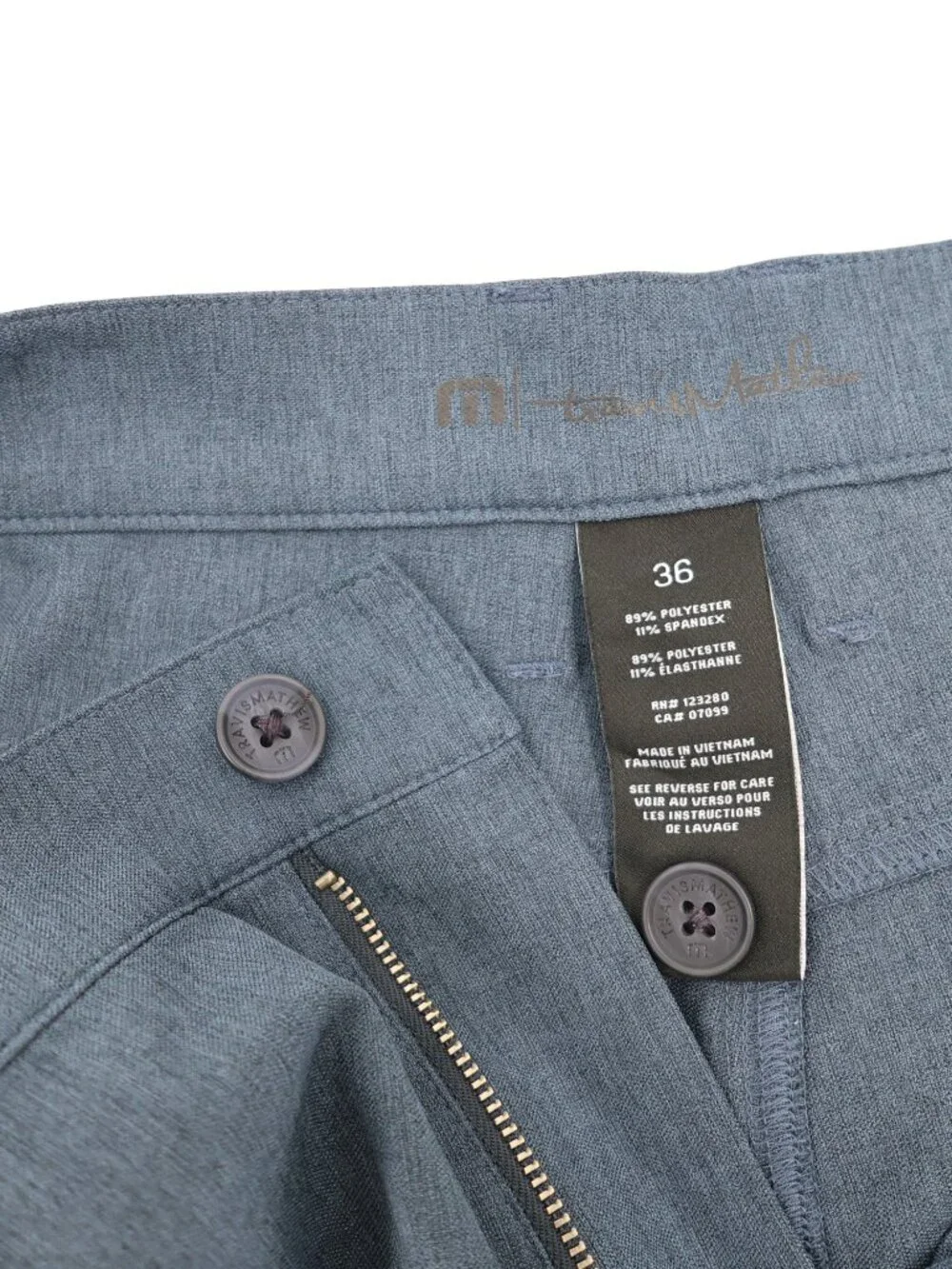 Travis Mathew Pants Mens 36 L31 Open To Close Chino golf Performance solid blue